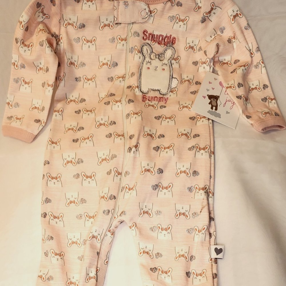 NWT Little Joy Girls Footie Sleeper Size 3-6 months